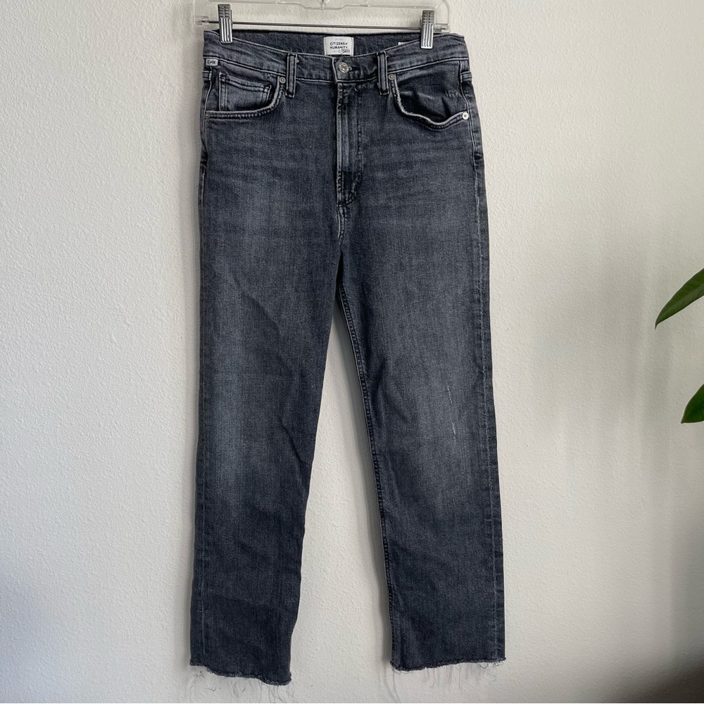 Citizens Of Humanity Premium Vintage Daphne Crop Frayed Hem Jeans